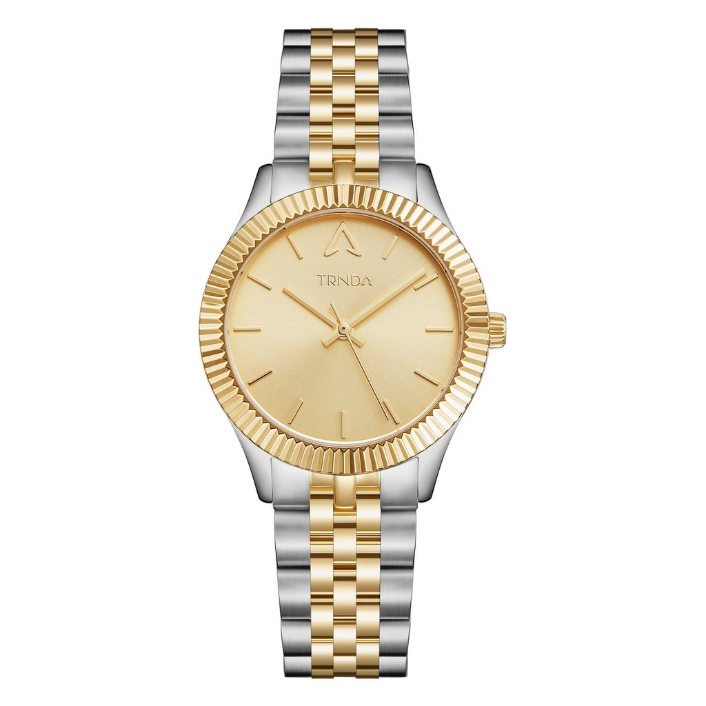 Trnda Women's Stainless Steel Watch, Gold Dial | Tr32ssg