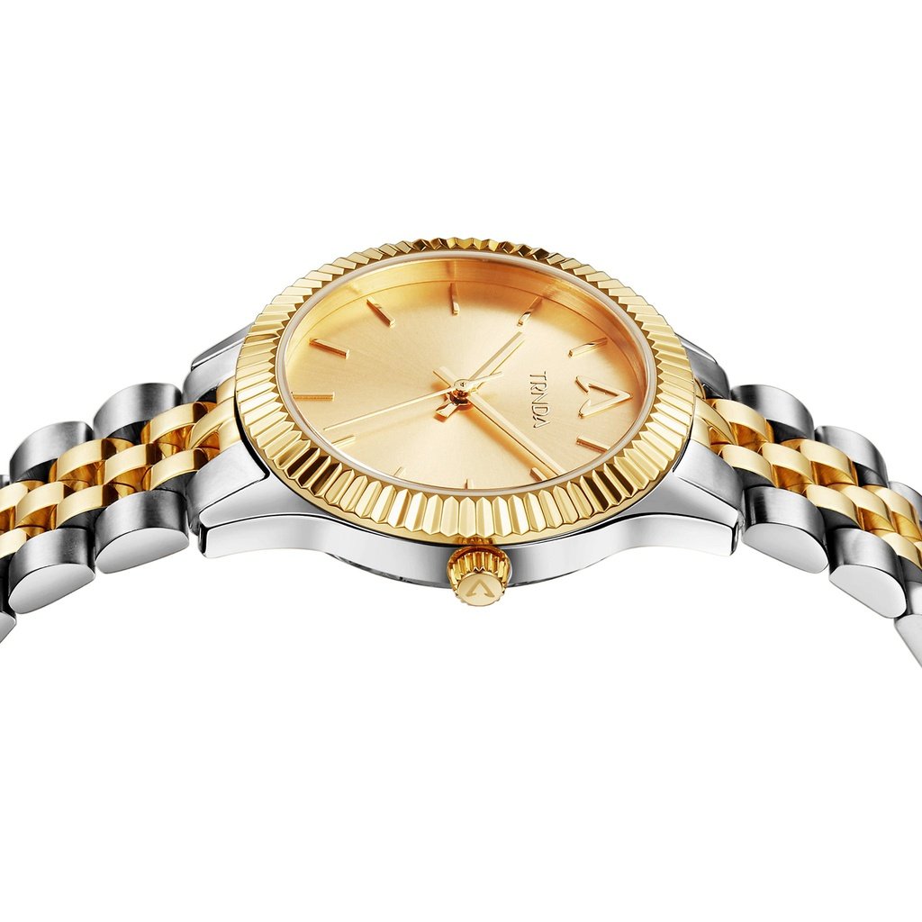Trnda Women's Stainless Steel Watch, Gold Dial | Tr32ssg
